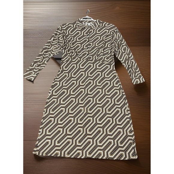 Cato Dresses & Skirts - Cato silky feel Geometric S~Large Shirt Dress L. Sleeve button down CareerCasual